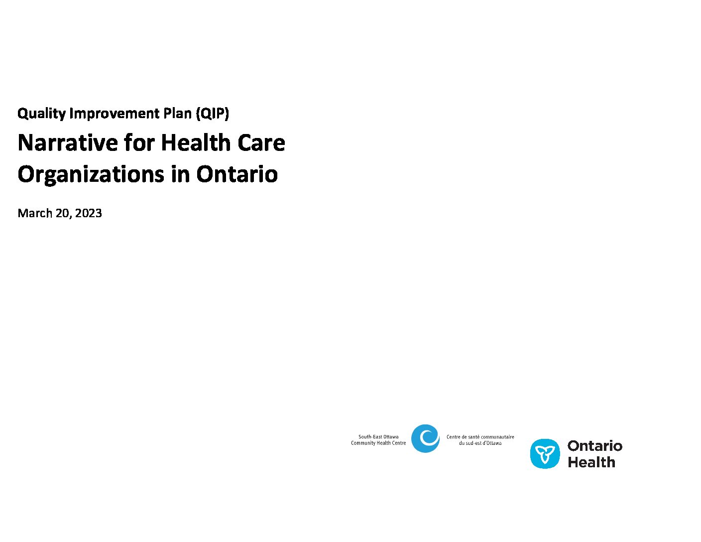 Quality Improvement Narrative 2023-2024